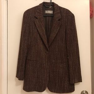 Max Mara tweed wool blazer jacket